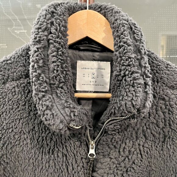 Urban Outfitters - Fleece Full Zip Jacket - Black - Picture 3 of 6